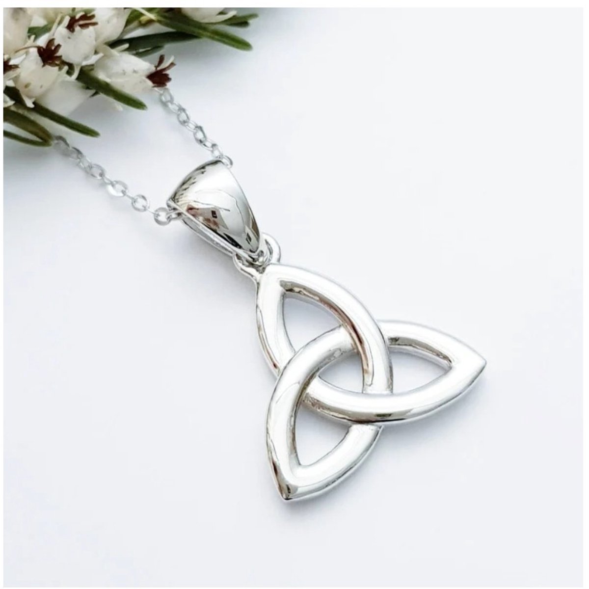 Hetty'S -Keltische Triquetra - hanger van zilver - collier 45 cm