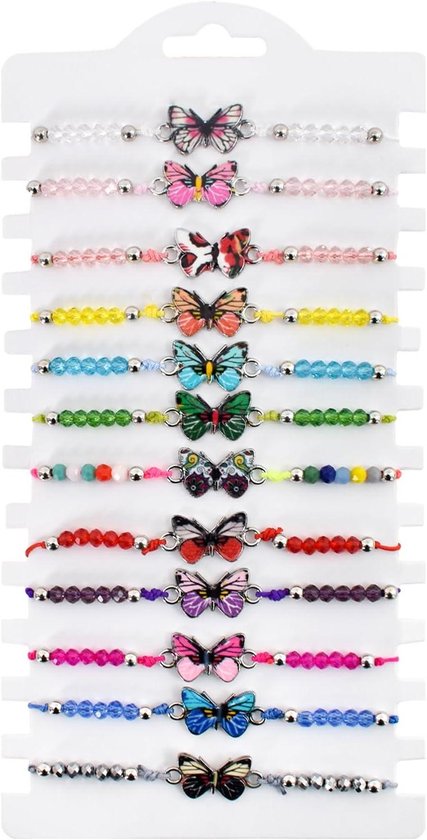 Zeynomax - Bracelets pour enfants avec perles de cristal pour filles - Bijoux élégants pour enfants en cadeau pour les fêtes d'anniversaire.