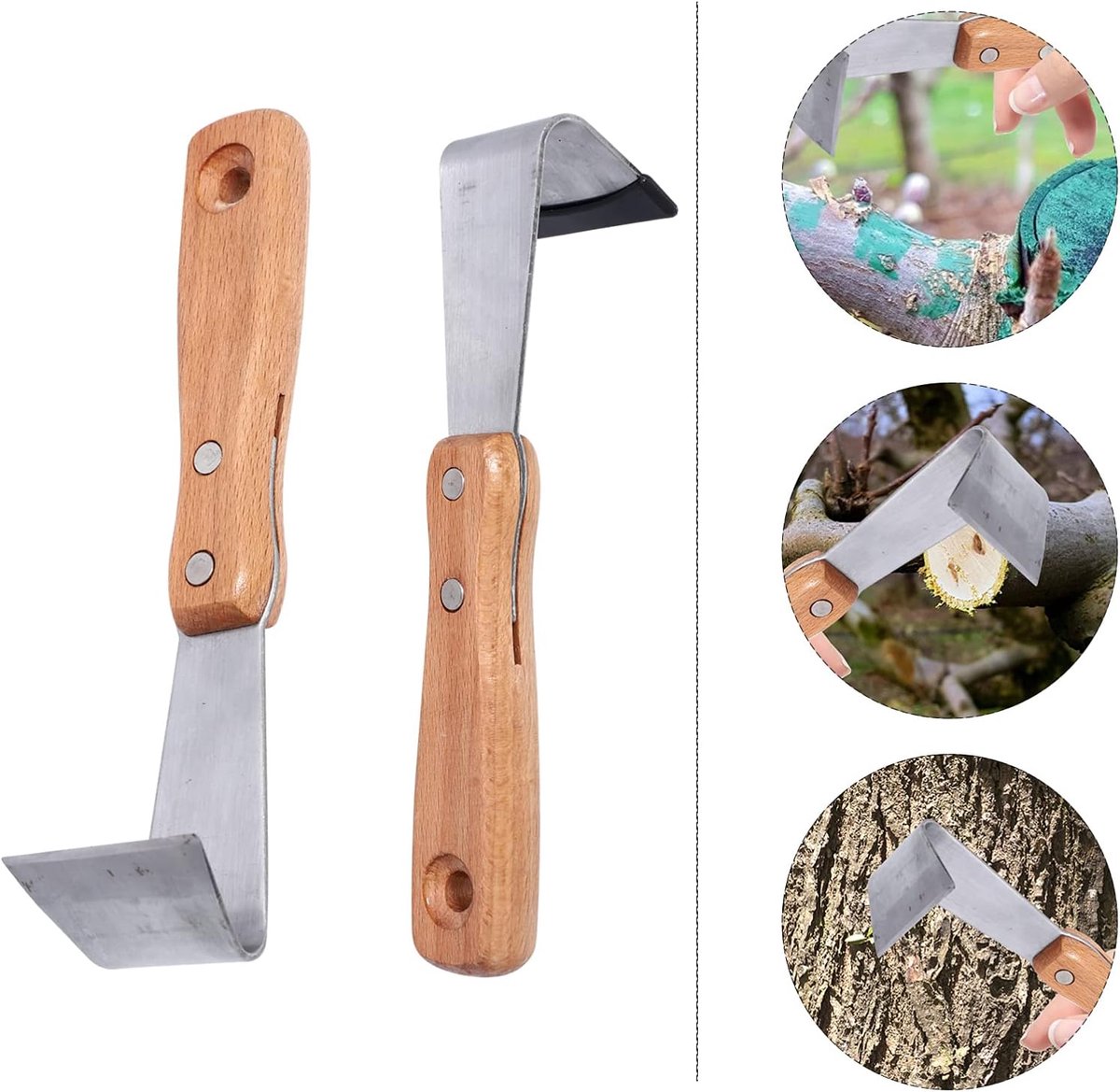 Handvoegenkrabber – 2 stuks - Handige Onkruidkrabber – Houten handvat - Voegenkrabber - houtbewerkingsbenodigdheden - gereedschap voor houtbewerking - handsnoeischaar - tuingereedschap