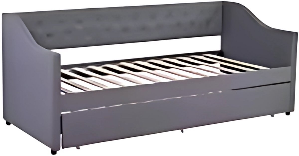 Happiq Opulence Slaapbank voor 2 personen - 90 x 200 cm - Logeerbed - Zetelbed - Gestoffeerd - Grijs