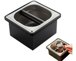 Ibenzoa® Roestvrijstalen Espresso Klopbox met Geluidsreductie en Antislipfunctie voor Koffiedik