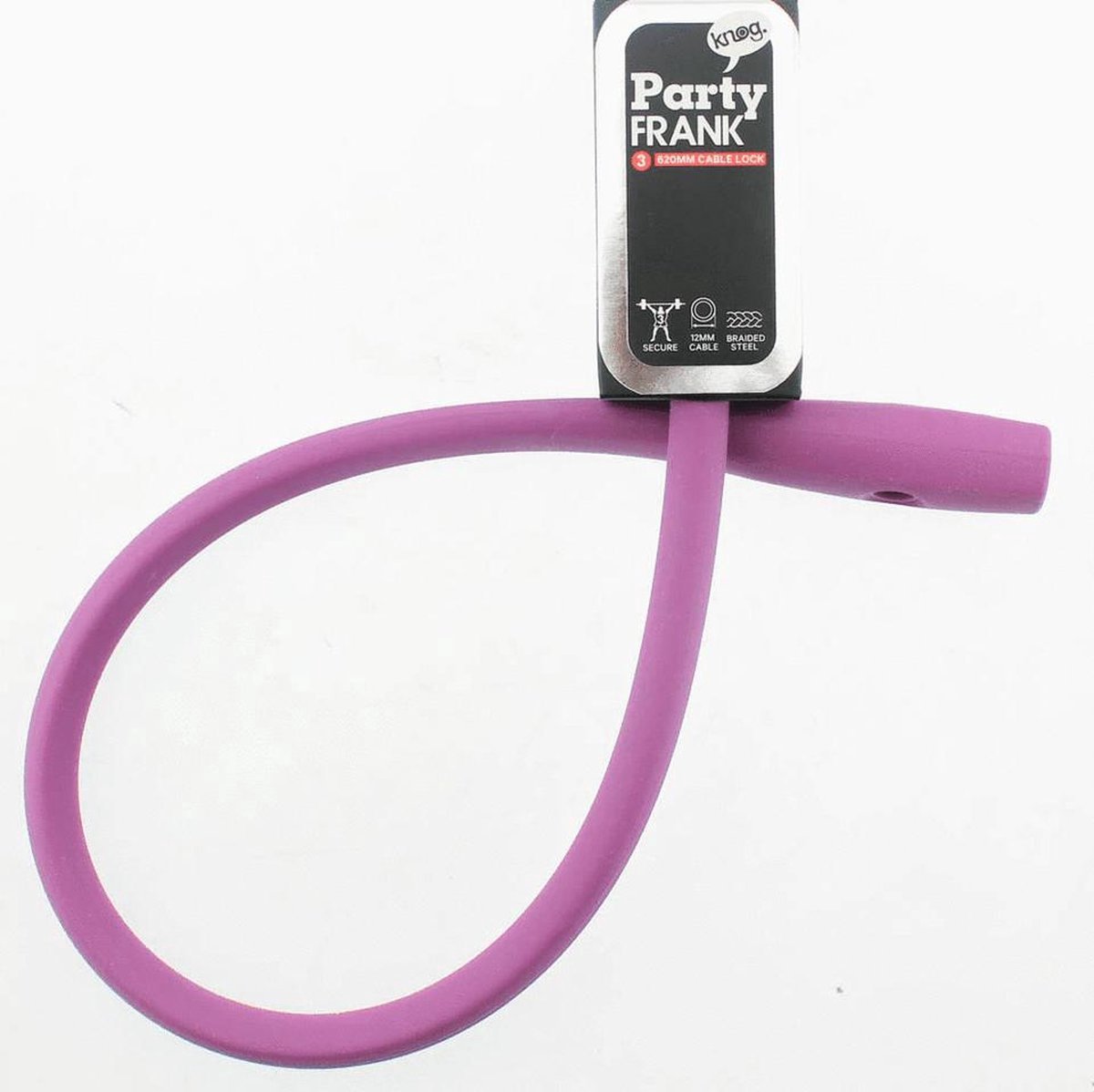 Knog - Party Frank - Fietsslot - Silecone - Grape - Lila