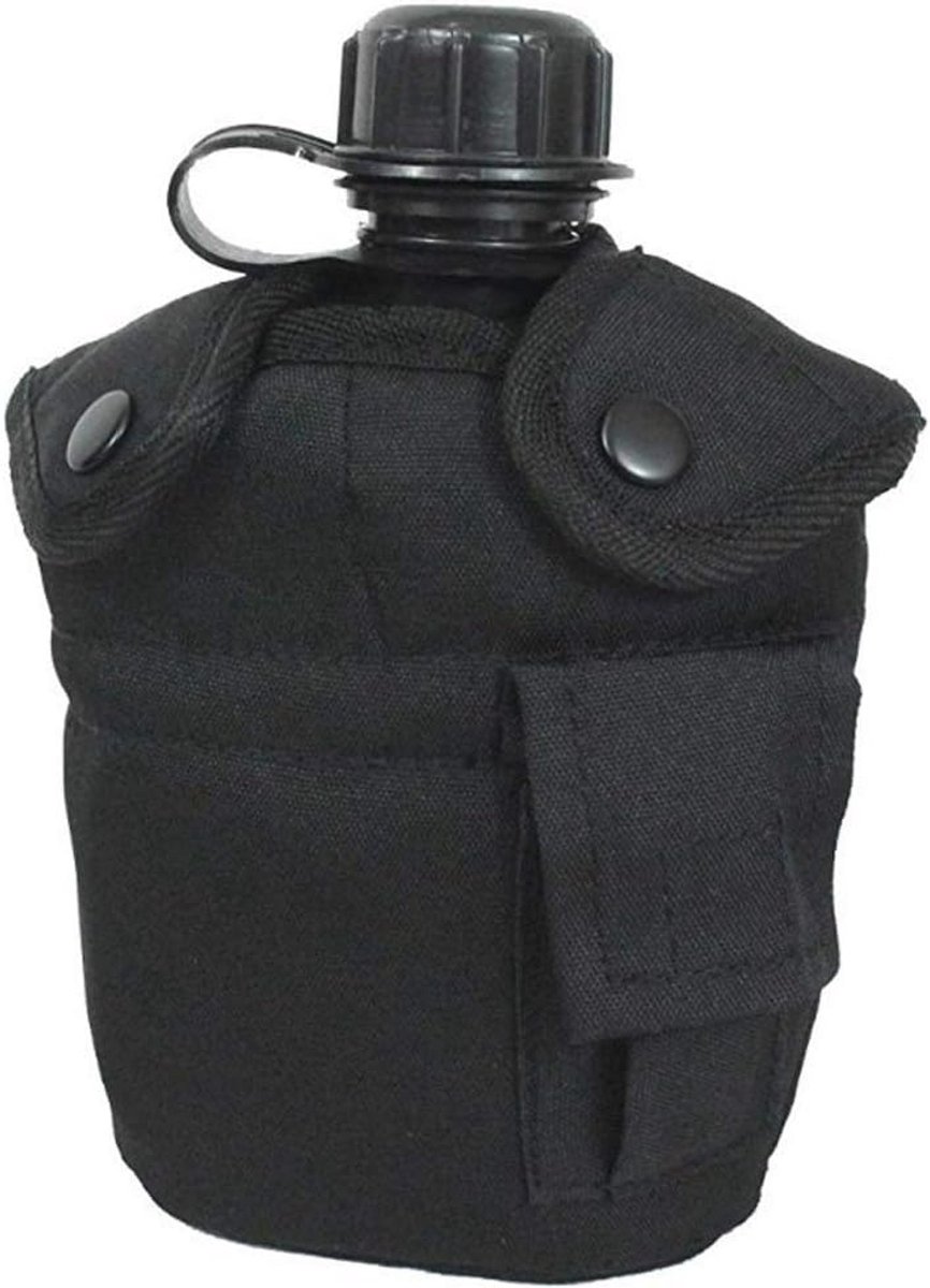 Kantinefles met Beker Zwart - 1 Liter