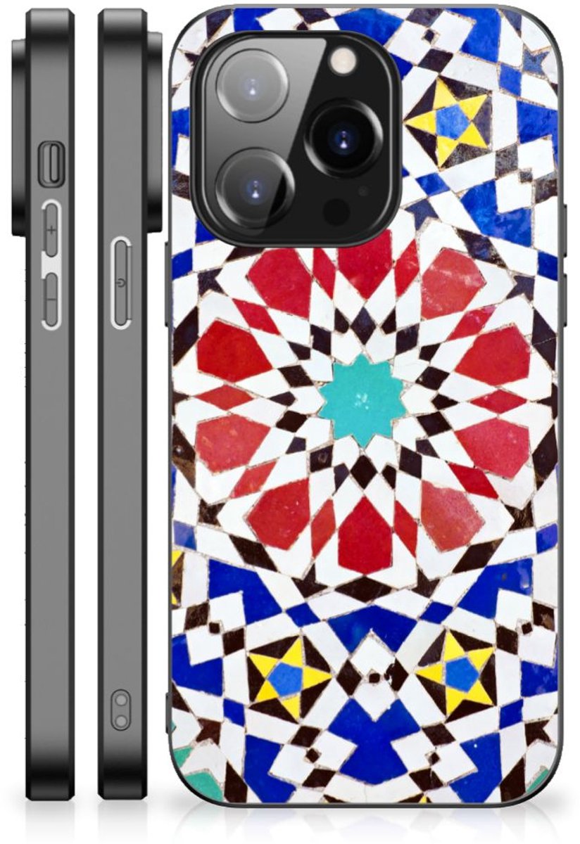 iPhone 14 Pro Marmeren Print Telefoonhoesje Mozaïek
