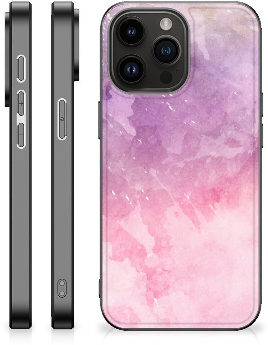 Kleurrijke Telefoonhoesje iPhone 15 Pro Max Pink Purple Paint