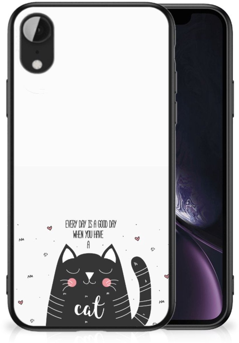 Apple iPhone XR Hoesje Cat Good Day