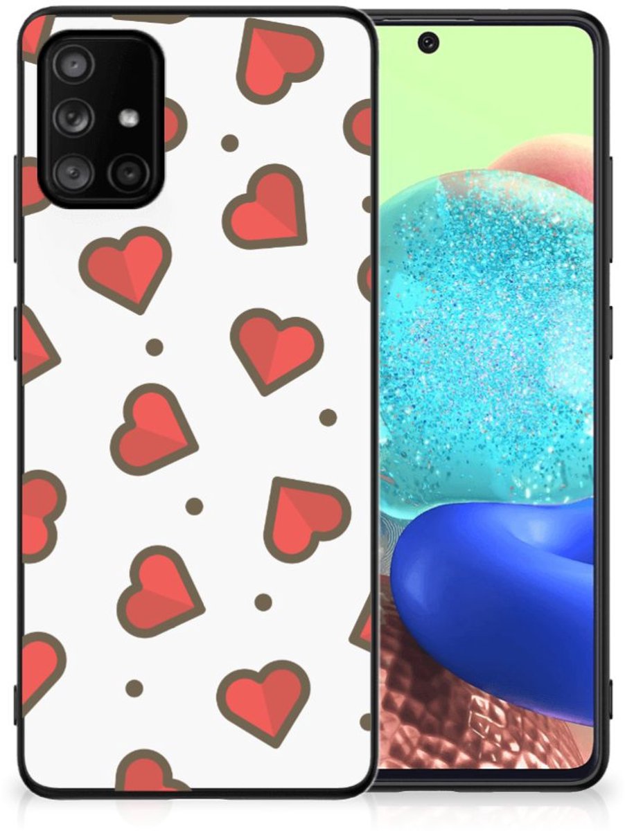 Back Cover voor Samsung Galaxy A71 Back Case Hearts
