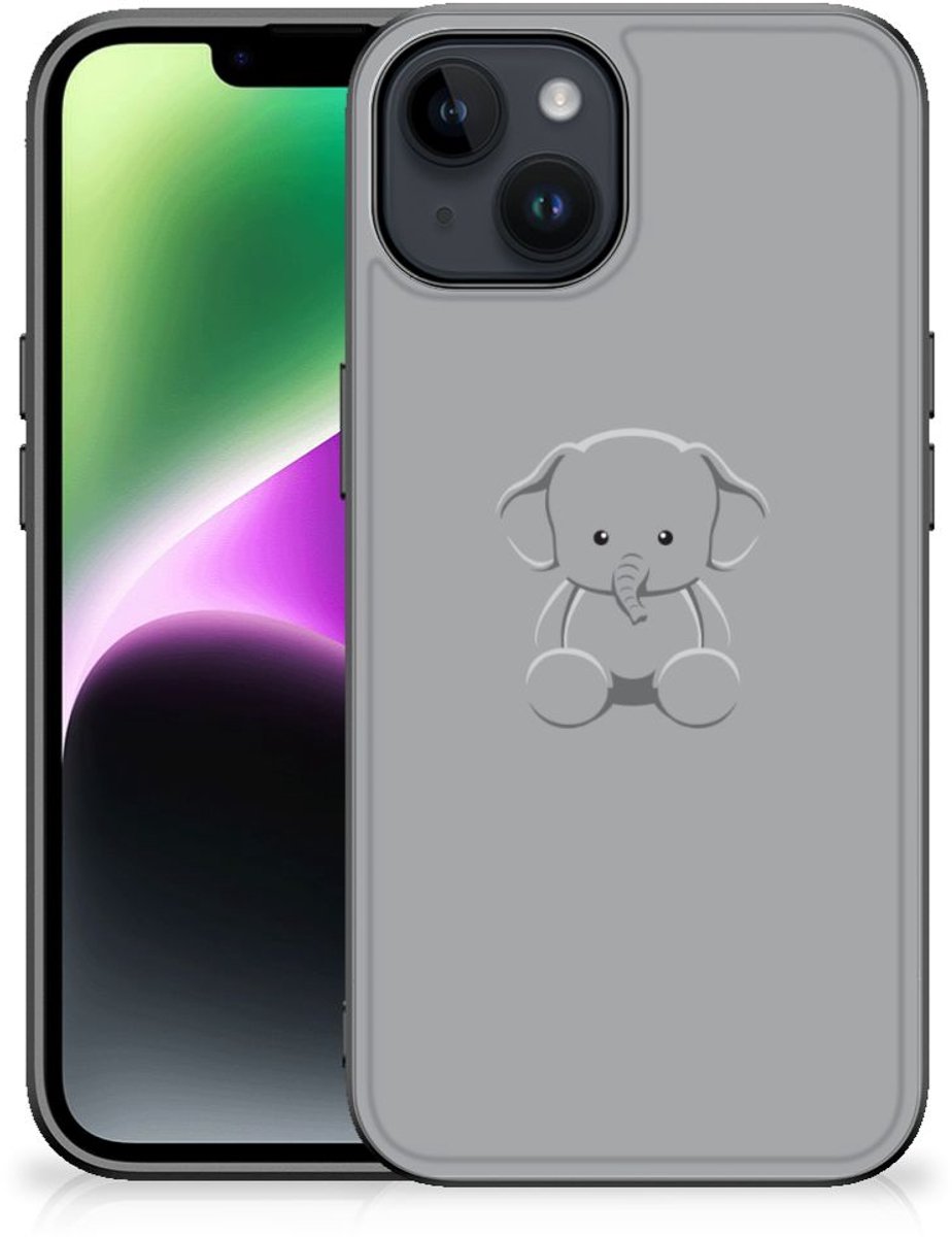 iPhone 15 Hoesje Grijs Baby Olifant