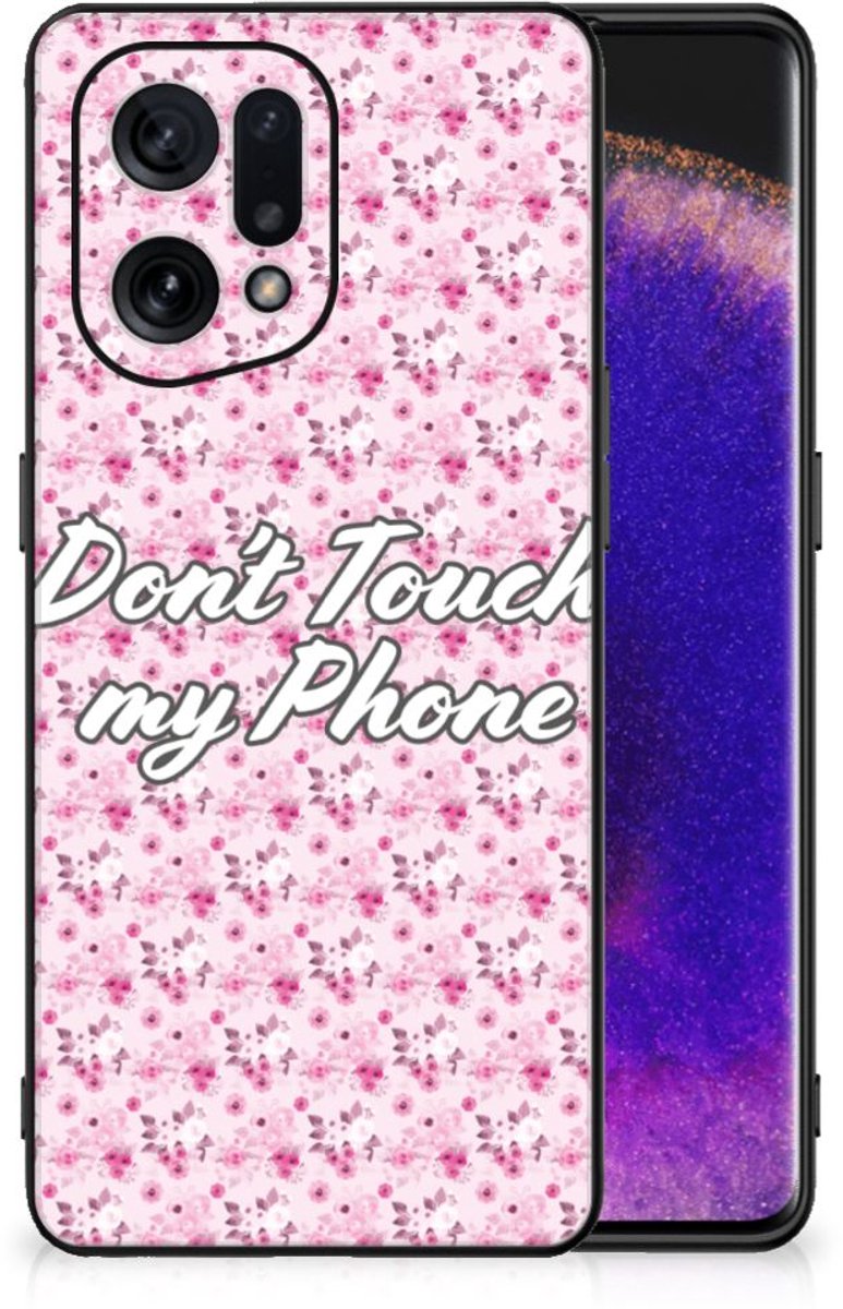 OPPO Find X5 Telefoon Hoesje Flowers Pink DTMP