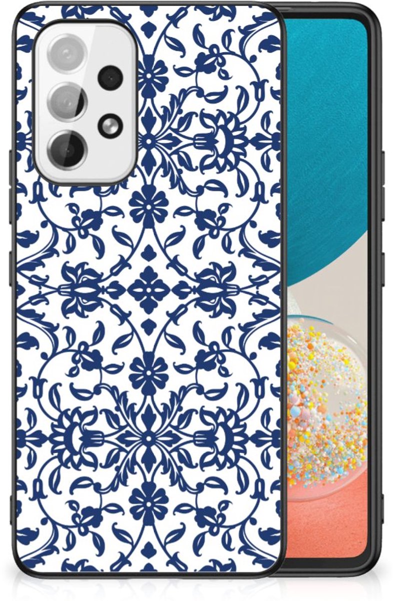 Samsung Galaxy A53 Bloemen Hoesje Flower Blue