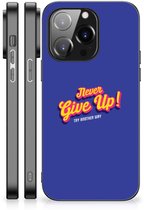 iPhone 14 Pro Telefoon Hoesje met tekst Never Give Up