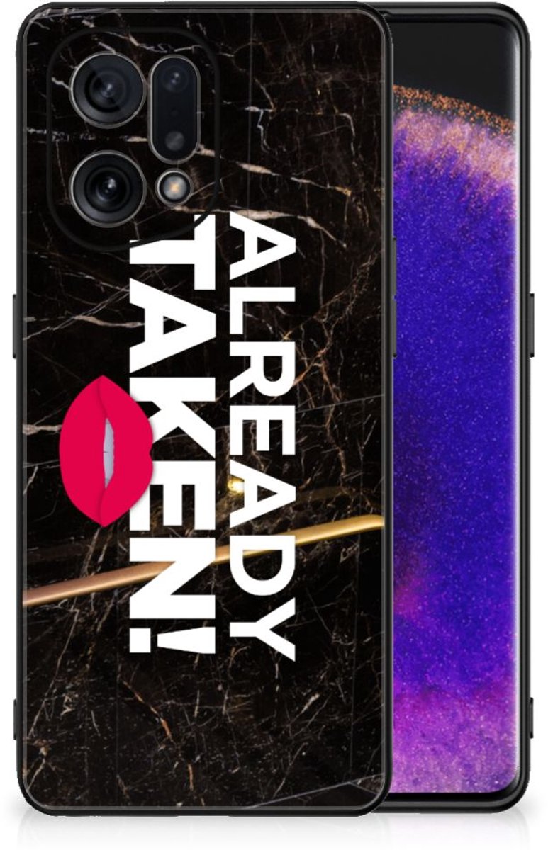 OPPO Find X5 Telefoon Hoesje met tekst Already Taken Black
