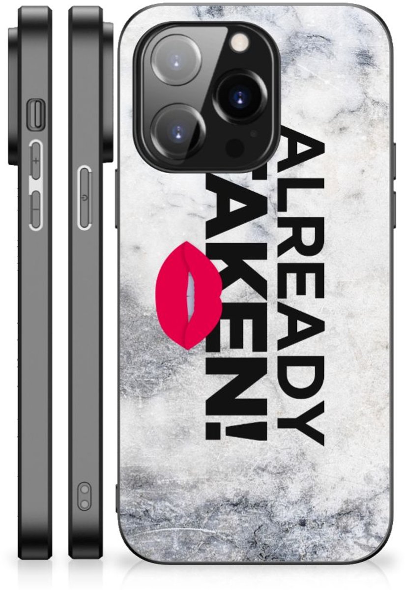 iPhone 14 Pro Telefoon Hoesje met tekst Already Taken White