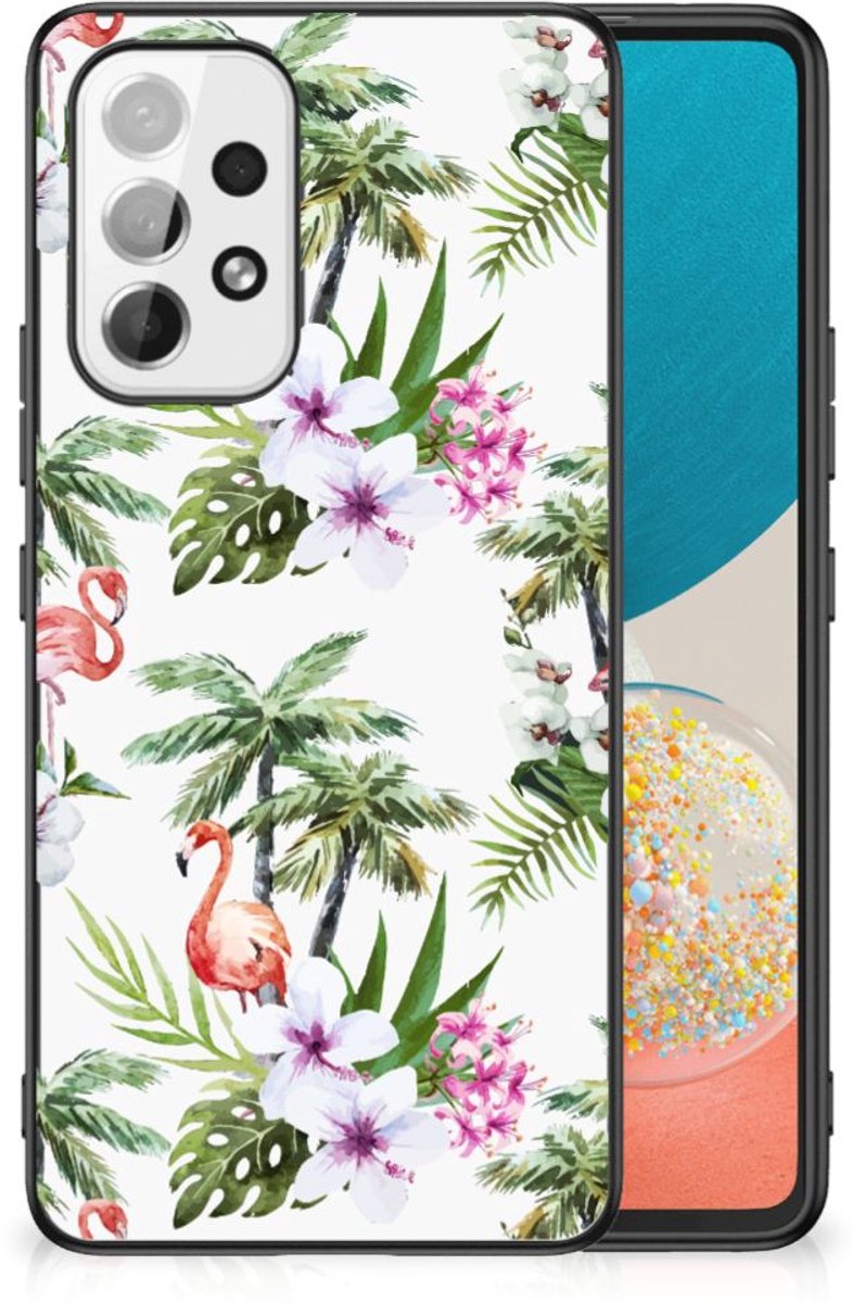 Samsung Galaxy A53 Dierenprint Telefoonhoesje Flamingo Palms