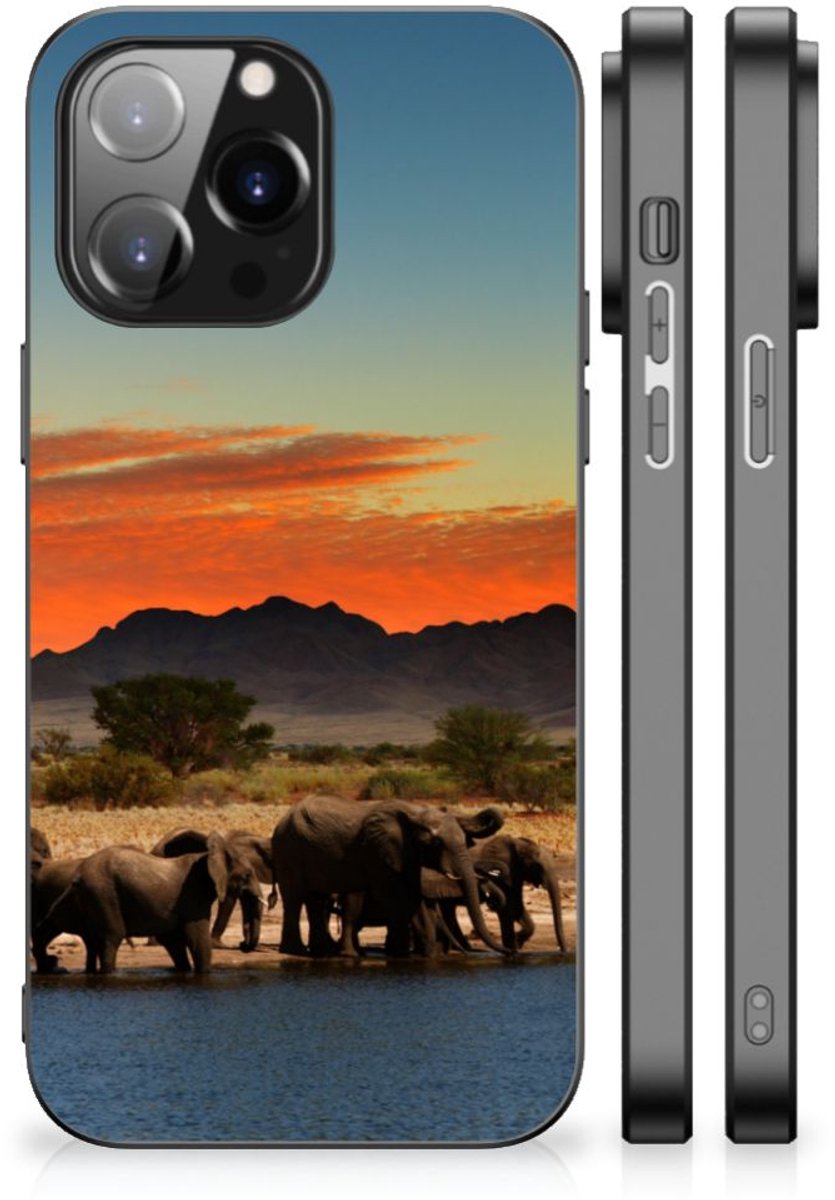 iPhone 14 Pro Max Dierenprint Telefoonhoesje Olifanten