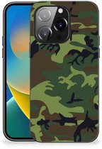 Coque pour smartphone iPhone 14 Pro Coque pour téléphone portable avec bord noir camouflage