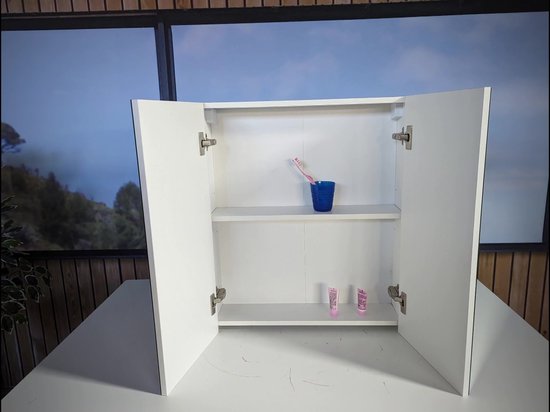 Badkamer Ricca: hangkast, badkamerkast, spiegelkast, wastafelonderkast