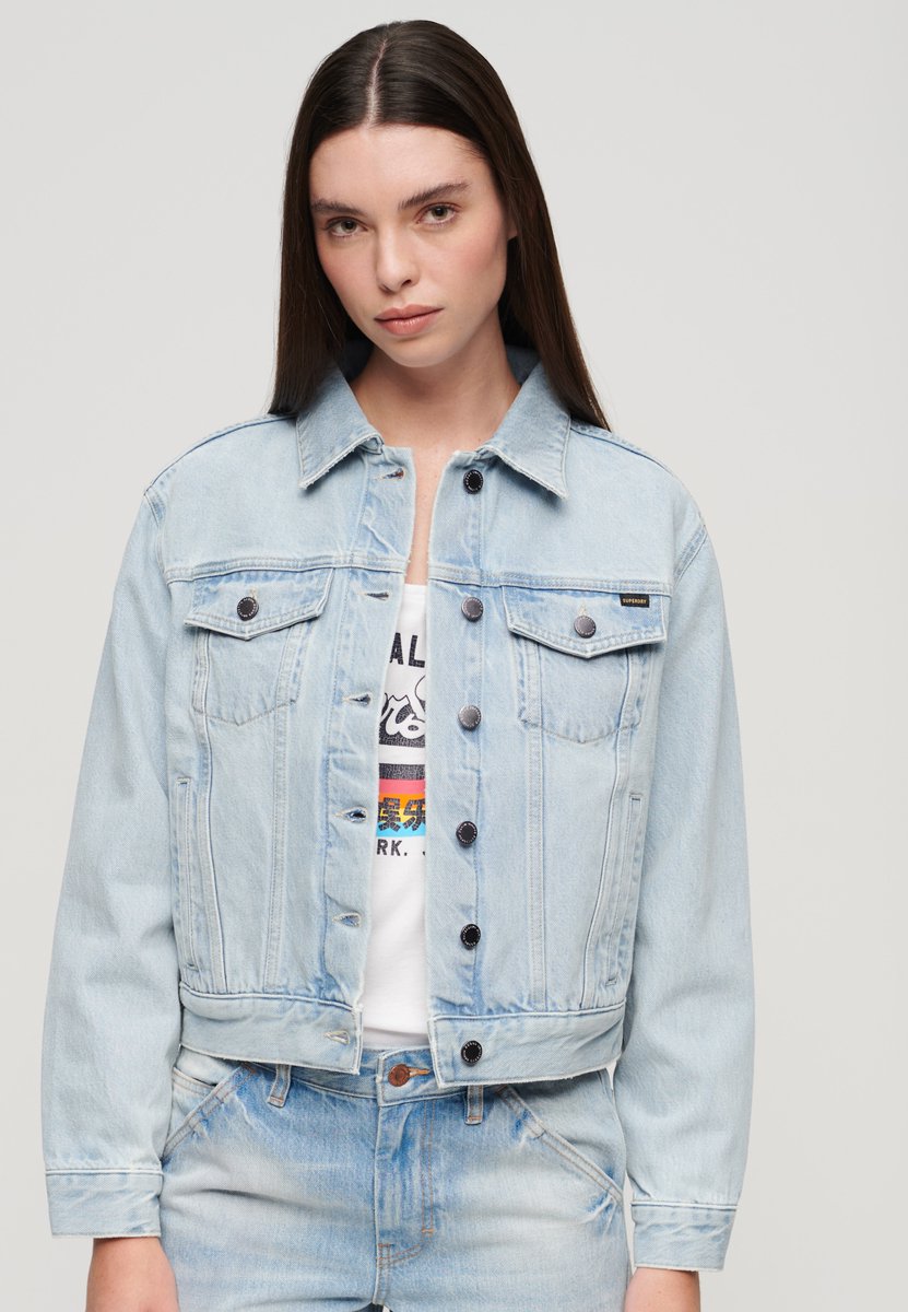 Superdry truckerjack met borduursel Dames Buitenjassen Echo Light Vintage