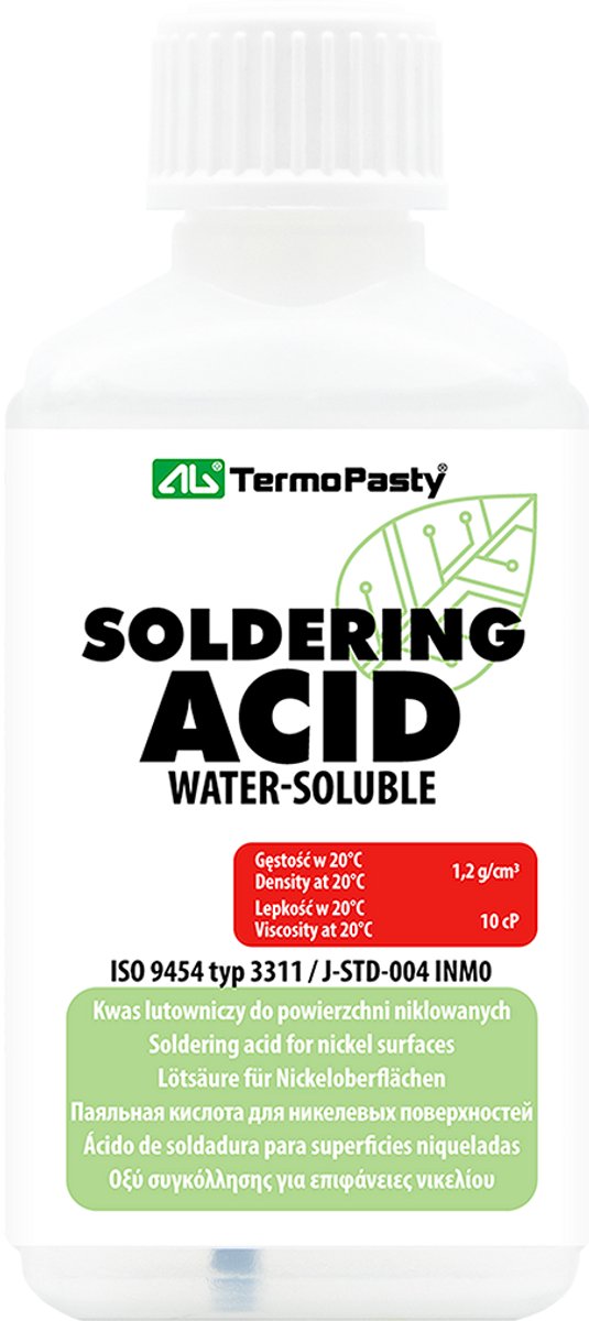 Termopasty | AGT-253 | Soldeerzuur voor moeilijk te solderen nikkel oppervlakken | 50 ml. flesje met kwast