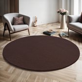 le tapis Relax tapis douillet à poils courts, dessous antidérapant, lavable jusqu'à 30 degrés, super doux, aspect fourrure, marron, 120 cm