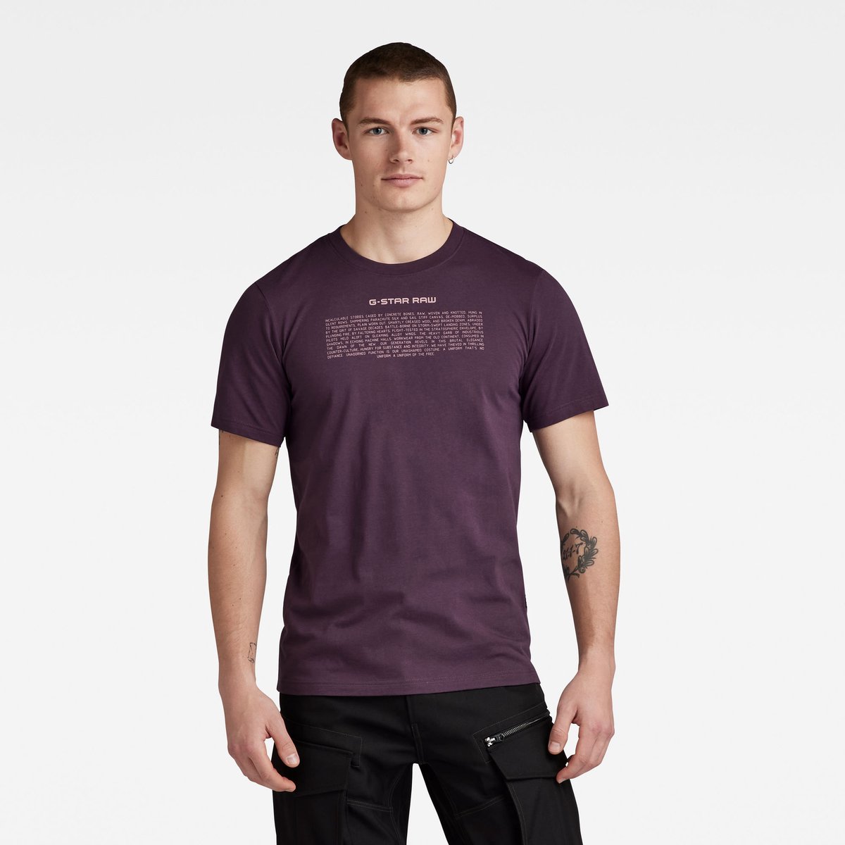 G-Star Poem slim r t Heren T-shirts Paars