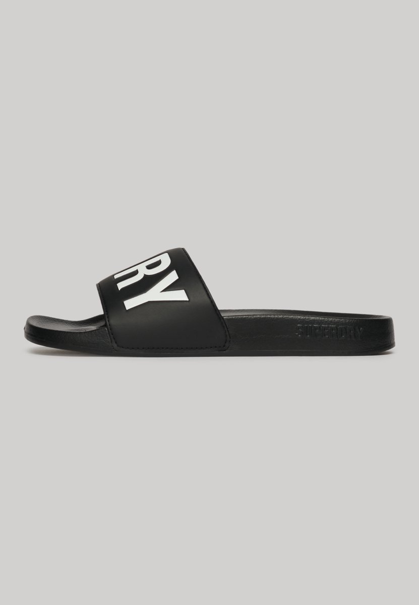 Superdry Vegan Core badslippers Dames Slippers Zwart