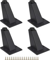 4 stuks meubelpoten, metaal, verstelbare meubelpoten, wit, 8 cm, meubelpoten, doe-het-zelf meubelpoten, kastpoten, meubelpoten voor kast, bank