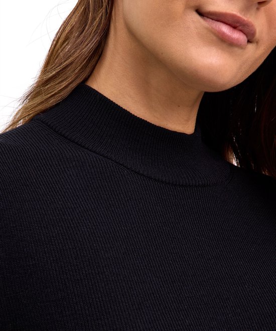 FALKE Favorites Ultrafine Mock Neck zacht warm wol coltrui dames zwart - maat XL