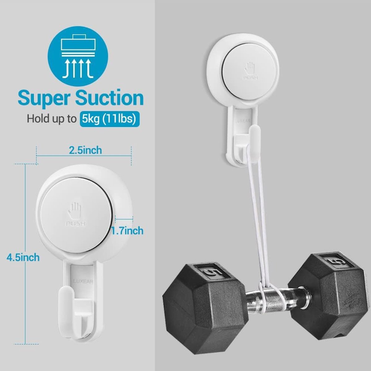 4 Stuks - Handdoekhanger - Zuignap Ophanghaak - Herbruikbaar - Haken Met VacuüM