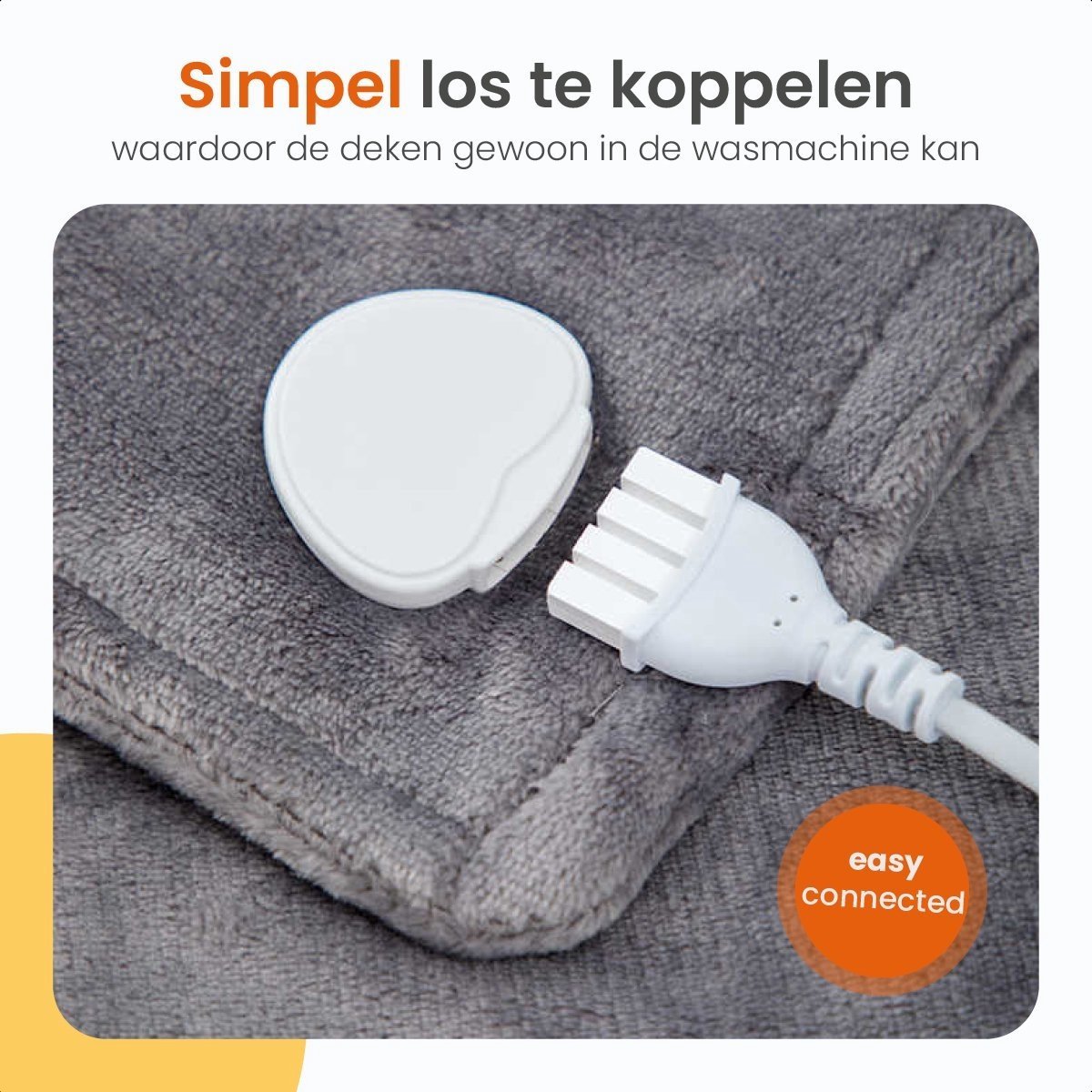Quality Heating Warmtekussen - Elektrisch deken voor Nek, Schouders en Rug - Wasbaar - Energiezuinig - Grijs thumbnail 2
