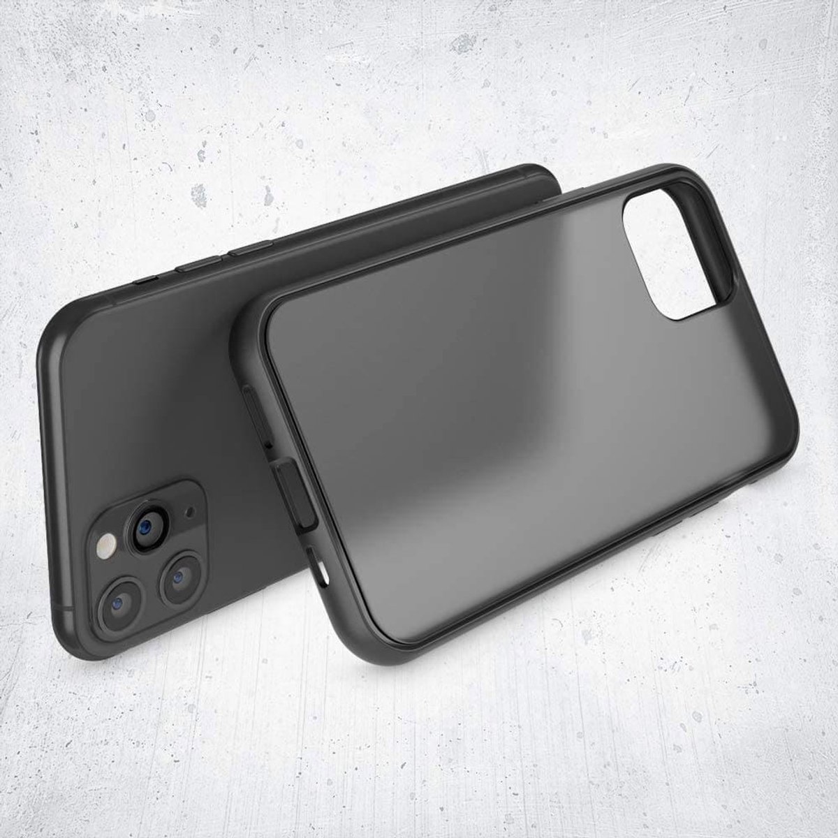 iPhone 11 hoesje - Backcover - Bumper hoesje - Siliconen - Zwart