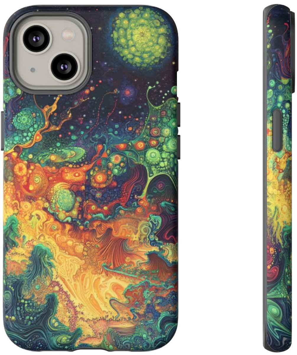 Kleurrijk Abstract Fractaalpatroon – Telefoonhoesje Geschikt voor iPhone 14