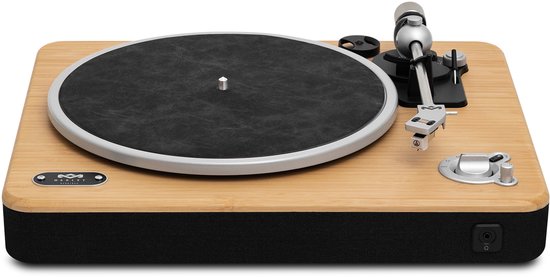 Platine Bluetooth Stir It Up 2 de House of Marley - Lecteur LP - Préampli intégré - Vinyl - Anti-patinage - Préampli intégré - Bois de Bamboe certifié FSC - Audio Technica Element - Version 2