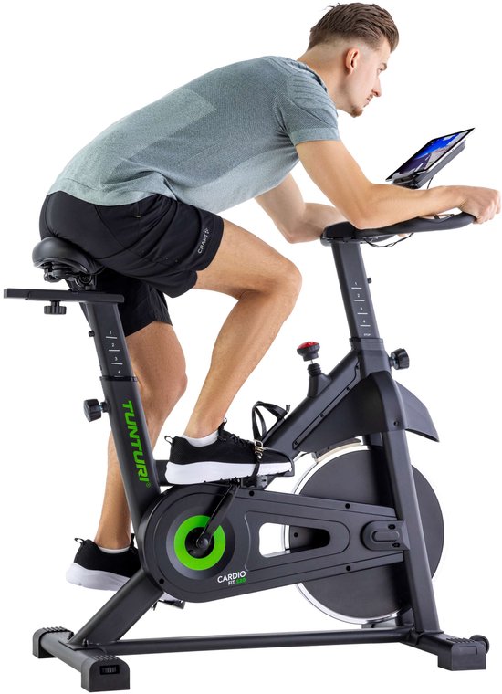 Tunturi Cardio Fit S20 Sprinter Bike Zwart/Groen Bluetooth - Tunturi - €159,99