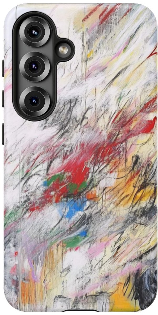 Abstracte Kleurrijke Penseelstreken – Telefoonhoesje Geschikt voor Galaxy S25