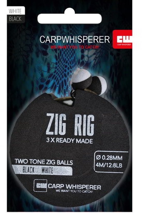 Carp Whisperer - Zig Rigs kant en klaar - 3 stuks - Zwart/Geel van Carp Whisperer — afbeelding 4