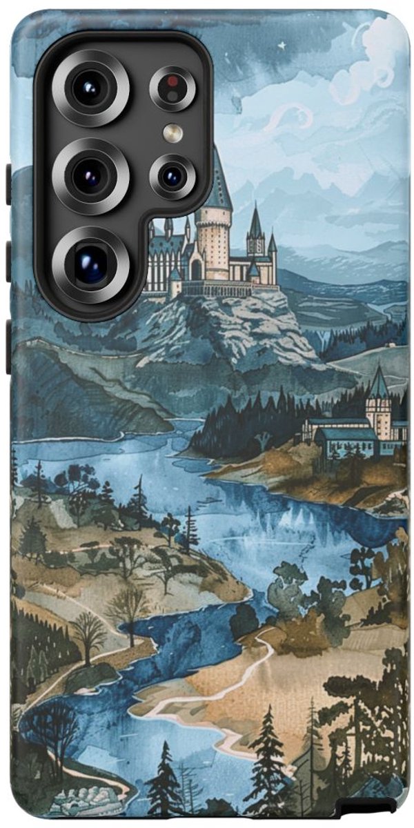 Gouache Landschap Illustratie – Telefoonhoesje Geschikt voor Galaxy S25 Ultra