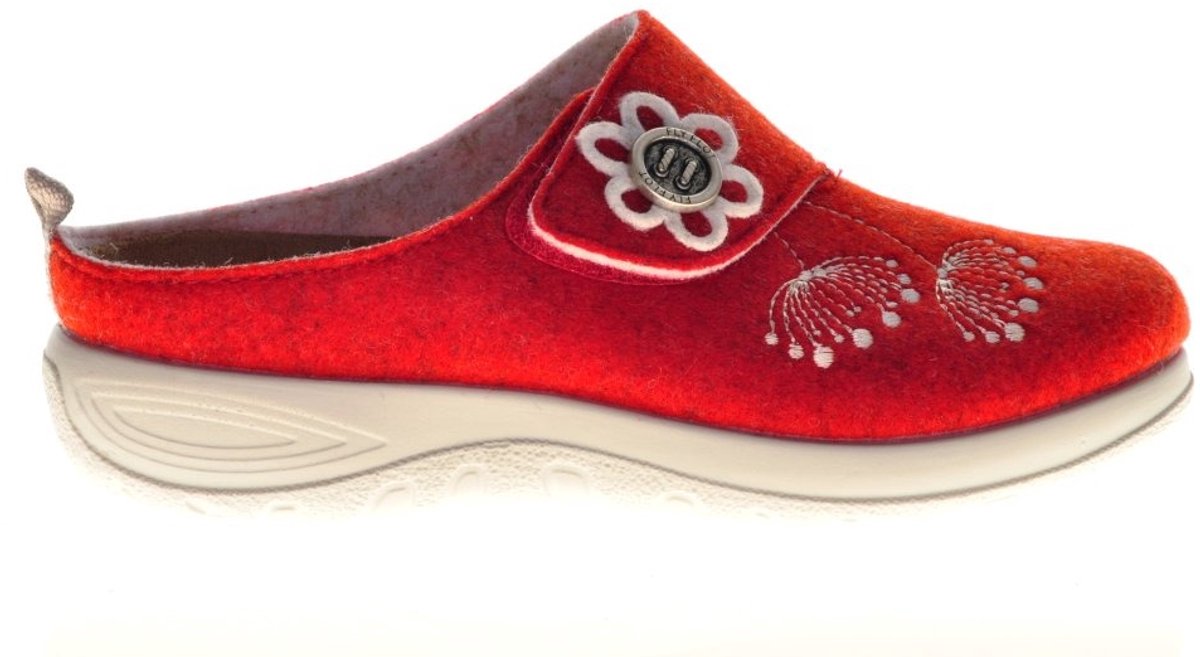 Fly Flot Pantoffels Rood Steunzolen maat 37
