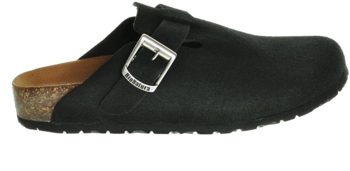 Bionatura Clogs Zwart Suede Leder maat 37