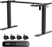 Elektrisch zit-sta bureauframe - Verstelbare hoogte 69-117 cm - Geheugenfunctie - 100-180x50-80 cm