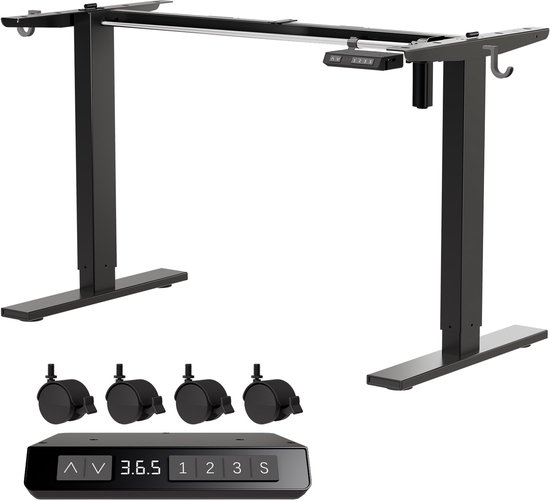 Elektrisch Zit-Sta Bureauframe met Geheugenfunctie, Anti-Botsingstechnologie en Snelladen USB/Type-C