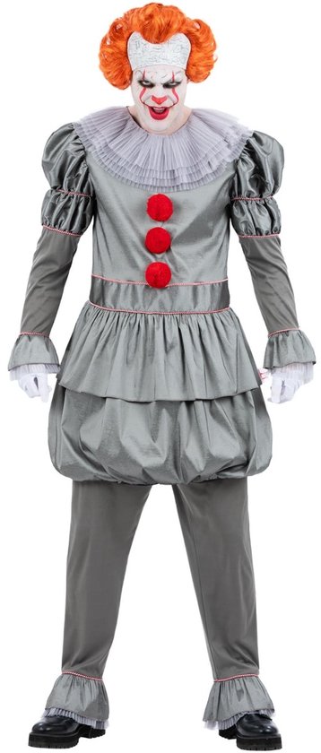 Smiffys - IT Chapter Two Pennywise Costume - XL - Grijs/Rood