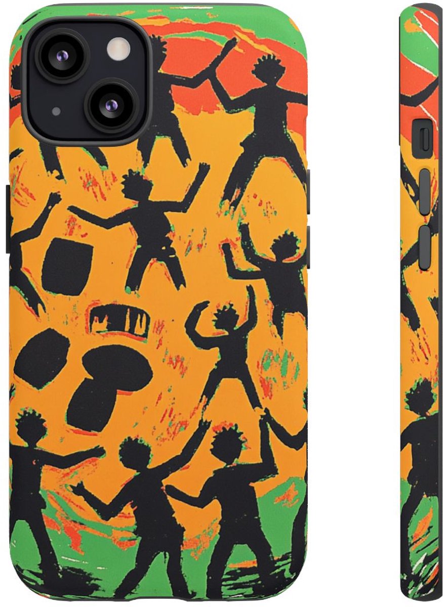 Abstracte Stamdans in Matte Afwerking – Telefoonhoesje Geschikt voor iPhone 13
