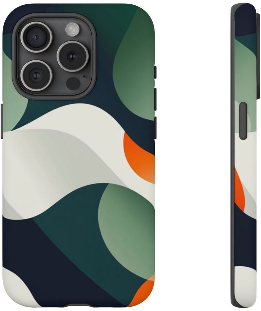 Abstracte Organische Vormen – Telefoonhoesje Geschikt voor iPhone 15 Pro