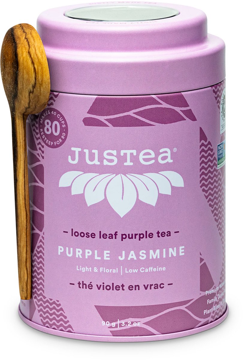 Justea Purple Jasmine Thee – Kenya Paarse Thee met Jasmijn – Losse Thee 90g