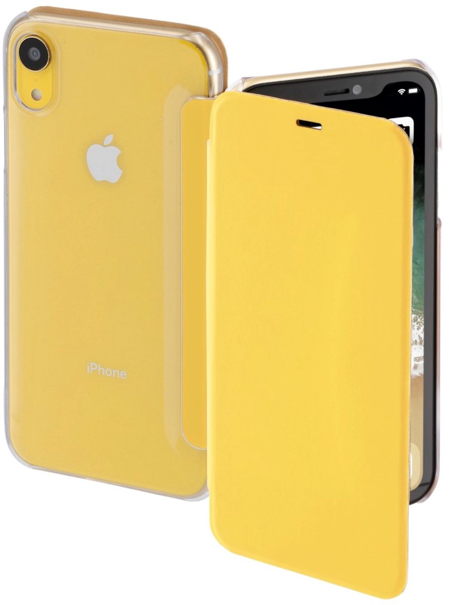 Booklet Case Clear Yellow voor Apple iPhone XR