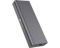 ICY BOX IB-1817M-C31 Extern USB-C 3.1 Gen 2 M.2 NVMe SSD Behuizing – Aluminium koelrippendesign, tot 10 Gbit/s, met schrijfbeveiligingsschakelaar, ondersteunt 2230/2242/2260/2280 formaten, inclusief kabels en koellichaam