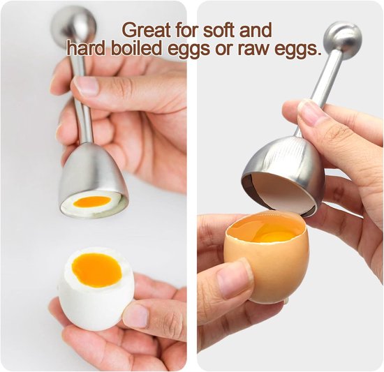 Acheter Oeuf craquelin Topper ouvre-coquille d'oeuf coquetiers coupe-oeuf en acier inoxydable séparateur d'oeufs outil de cuisine