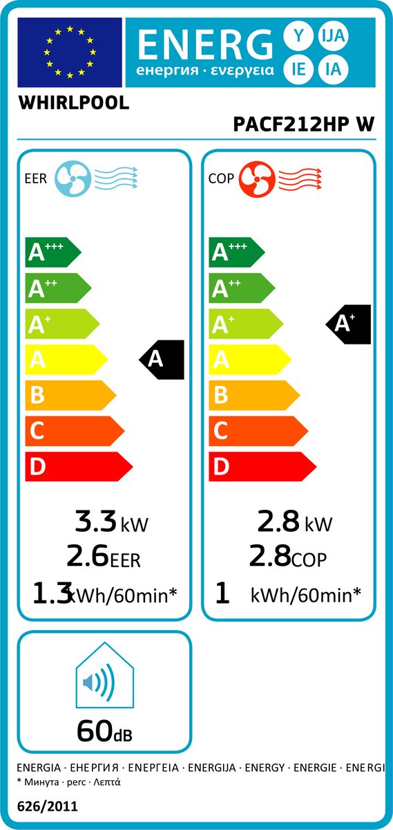 Afbeelding 2 van Draagbare airconditioner WHIRLPOOL PACF212HP W