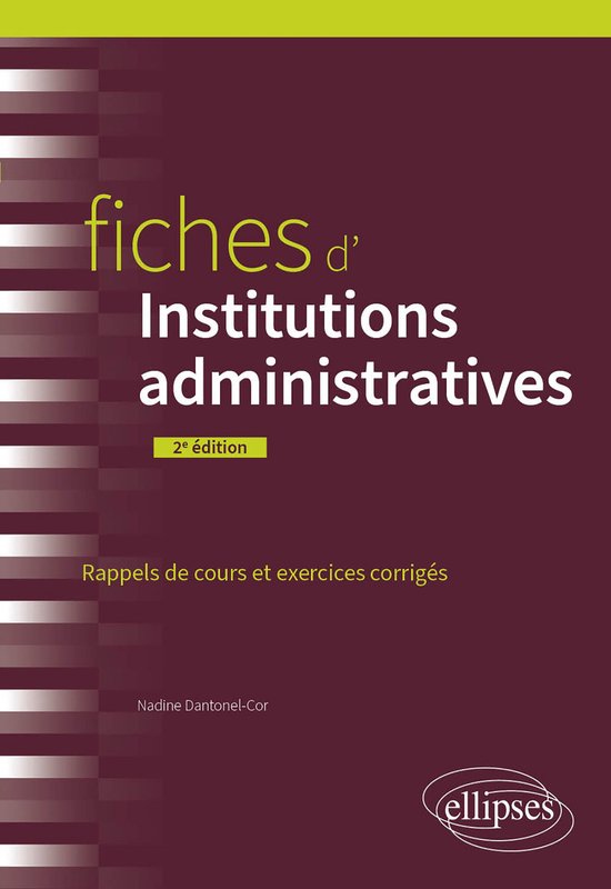 Fiches d'institutions administratives - cover